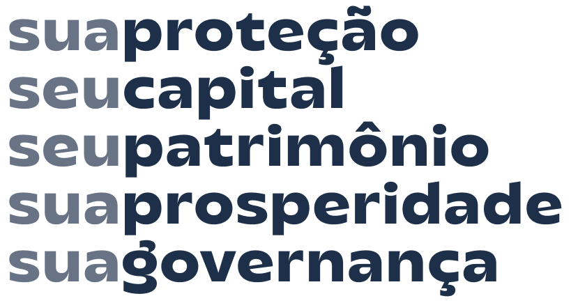 Sua proteção, seu capital, seu patrimônio, sua prosperidade, sua governança